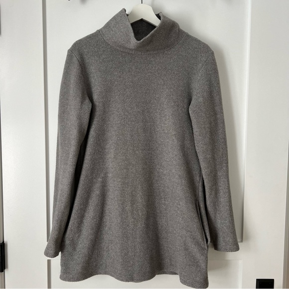 Dudley Stephens Cobble Hill Terry Fleece Turtleneck Pullover  Gray Grey Small - Picture 2 of 10